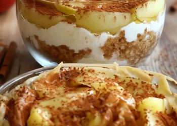 Hier ist das Rezept für ein leichtes und leckeres Apfel-Zimt-Tiramisu – Ein entfetteter Apfeltraum 