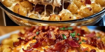 Hähnchen-Kartoffel-Auflauf mit „Bacon“ und Ranch-Dressing 