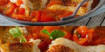 Kabeljau in Zitronen-Tomaten-Buttersauce 