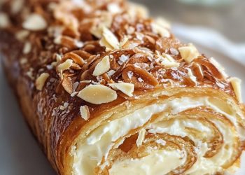 Bienenstich-Biskuitrolle – Lecker und Cremig. 