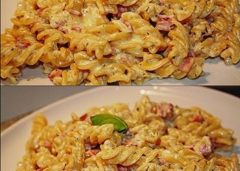 Schmand – Schinken Nudeln 