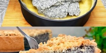Mohnkuchen mit 250 g Magerquark und 2 Pk Puddingpulver