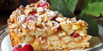 Bratapfelkuchen mit Streusel – Herbstliche Gaumenfreude 