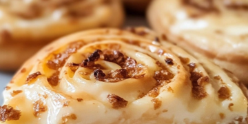 Zimtschnecken-Käsekuchen mit Keksboden