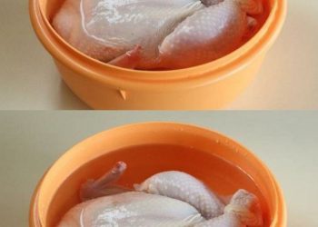 Hühnchen aus dem Laden weiche ich immer in Salzwasser ein