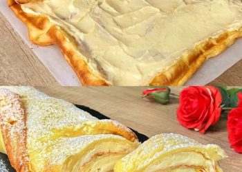 Pfannkuchen Rollen mit Joghurt Creme Füllungg