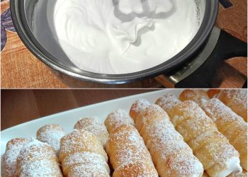 Selbstgemachte Schaumrollen mit italienischer Eischnee-Füllung, super lecker