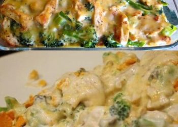 Mhmm ich liebe dieses Essen! – Brokkoli Hähnchenfilets in Käsesauce, überbacken