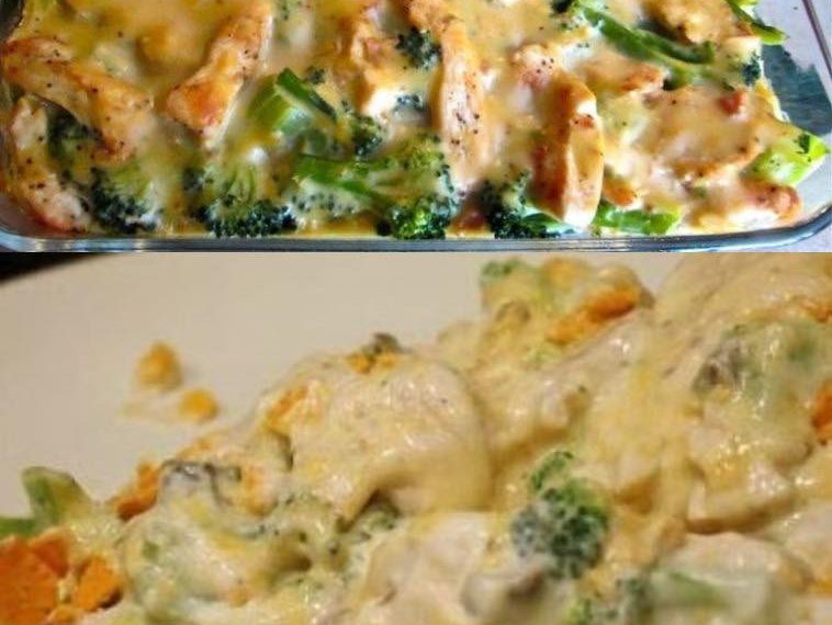 Mhmm ich liebe dieses Essen! – Brokkoli Hähnchenfilets in Käsesauce, überbacken