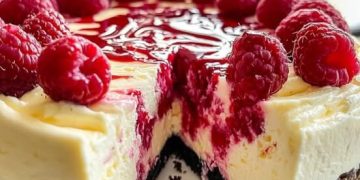 Weiße Schokolade Himbeer Käsekuchen 🍰