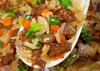 Reis Hackfleisch Pfanne mit Paprika in 15 Minuten gemacht!