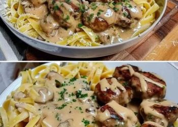 Unbeschreiblich lecker, Tagliatelle mit Pilzsoße und Hackbällchen