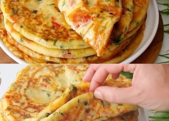 Fantastische Knoblauch Pfannkuchen mit Käse in 5 Minuten