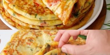 Fantastische Knoblauch Pfannkuchen mit Käse in 5 Minuten