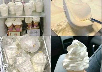 klassisches Vanilleeis: