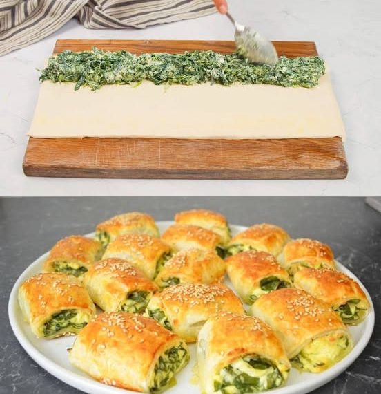 Booahhh das bereite ich jede Woche, Spinat-Fetarollen schmeckt jedem