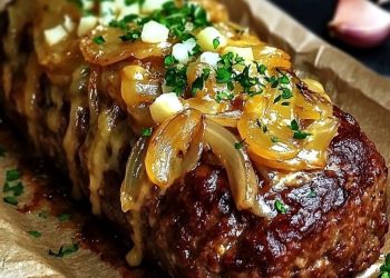 Französisches Zwiebelhackbraten