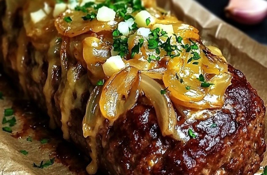 Französisches Zwiebelhackbraten