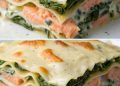 Lachs Spinat Lasagne mit Frischkäse