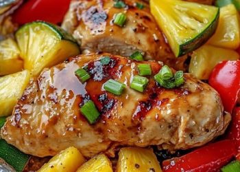 Hähnchen-Teriyaki-Ananas-Folienpakete