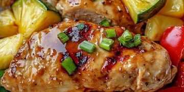 Hähnchen-Teriyaki-Ananas-Folienpakete