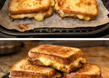 Käsetoast aus der Heißluftfritteuse (3 Zutaten)